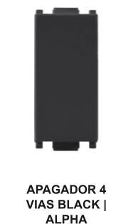 APAGADOR 4 VIAS BLACK | ALPHA