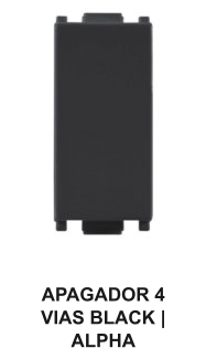 APAGADOR 4 VIAS BLACK | ALPHA